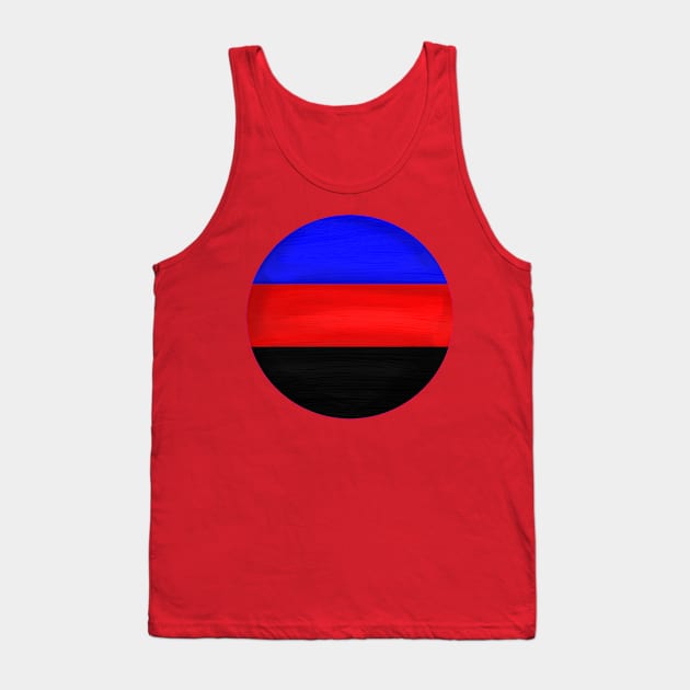 Polyamorous pride flag colours circular Tank Top by deathlake